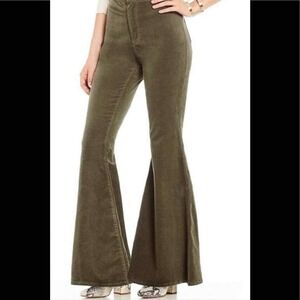 Chelsea & Violet olive flare bottom corduroy jeans Women's Size 25